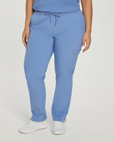 Women's 6 Pocket Cargo Drawstring Scrub Pants
