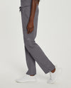 Pewter - White Cross Fit Women's 6 Pocket Cargo Drawstring Scrub Pants for Nursing