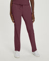 Wine - White Cross Fit Women's 6 Pocket Cargo Drawstring Scrub Pants for Nursing