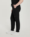 Black - White Cross V-Tess Women's 7 Pocket Zipper Cargo Jogger Drawstring Scrub Pants for Nursing