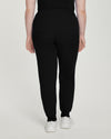 Black - White Cross V-Tess Women's 7 Pocket Zipper Cargo Jogger Drawstring Scrub Pants for Nursing