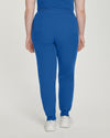 Royal Blue - White Cross V-Tess Women's 7 Pocket Zipper Cargo Jogger Drawstring Scrub Pants for Nursing
