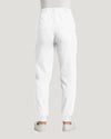 White - White Cross V-Tess Women's 7 Pocket Zipper Cargo Jogger Drawstring Scrub Pants for Nursing