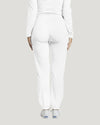 White - White Cross Fit Women's 2 Pocket Flat Front Jogger Scrub Pants for Nursing