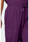Eggplant - Men's Fly Front Cargo Scrub Pants (View 3)