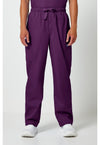 Eggplant - Cherokee WW Originals Men Scrub Pants - Front View
