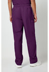 Eggplant - Cherokee WW Originals Men Scrub Pants - Back View
