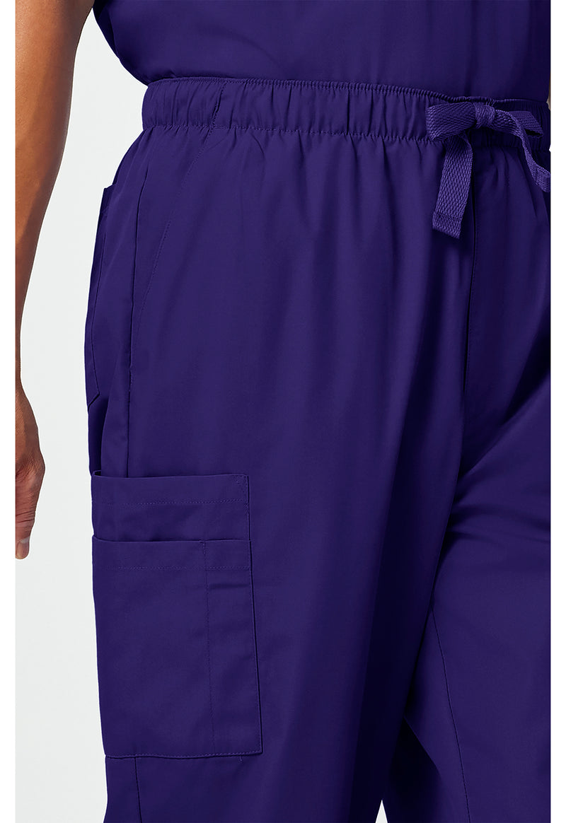 Grape - Men's Fly Front Cargo Scrub Pants (View 3)