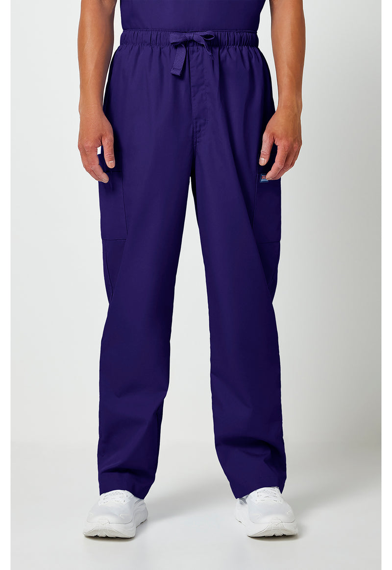 Grape - Cherokee WW Originals Men Scrub Pants - Front View