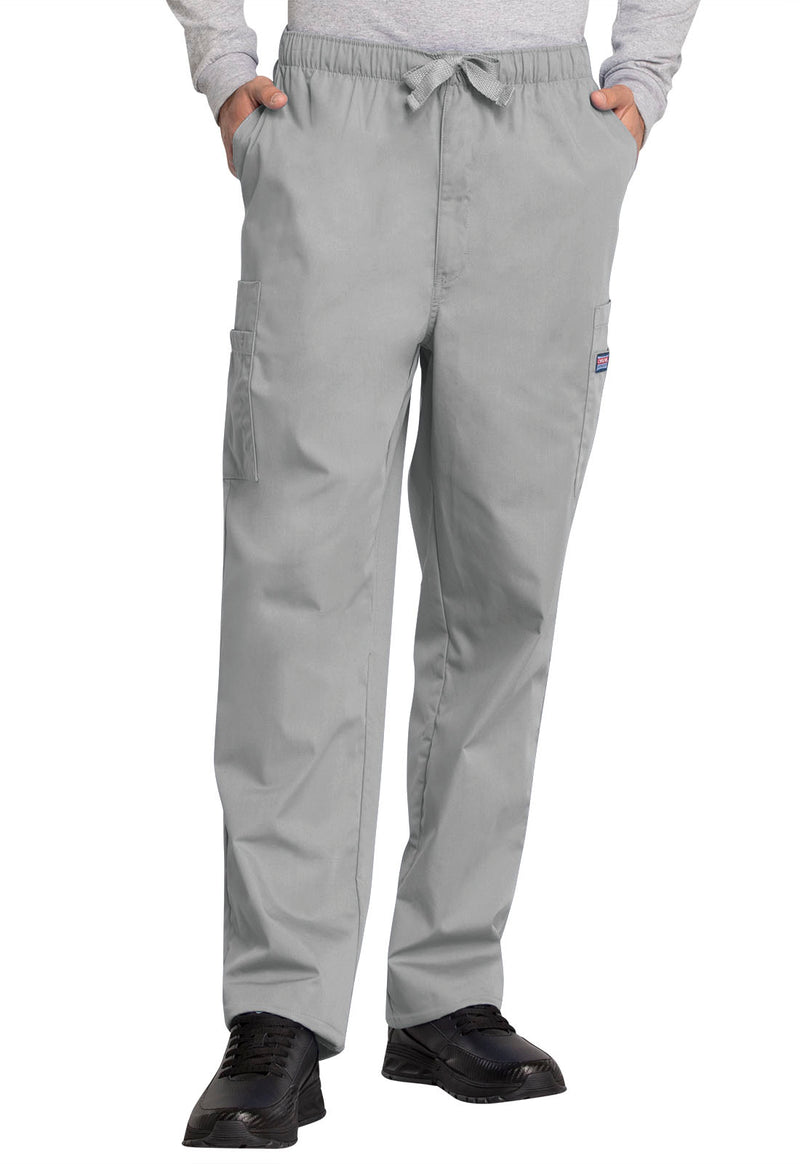 Grey - Cherokee WW Originals Men Scrub Pants - Front View