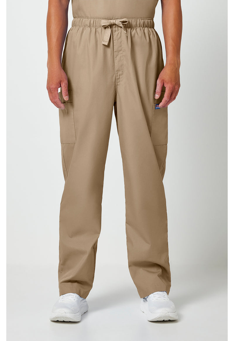 Khaki - Cherokee WW Originals Men Scrub Pants - Front View
