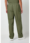 Olive - Cherokee WW Originals Men Scrub Pants - Back View