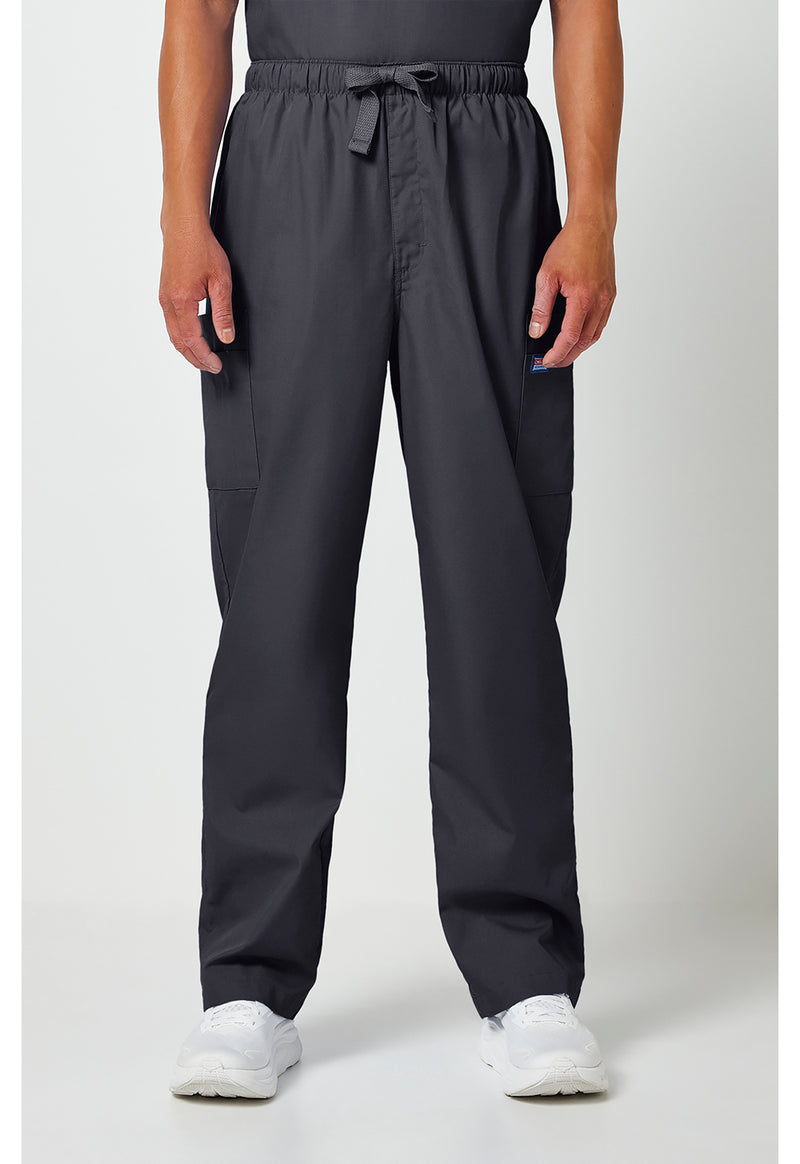 Pewter - Cherokee WW Originals Men Scrub Pants - Front View