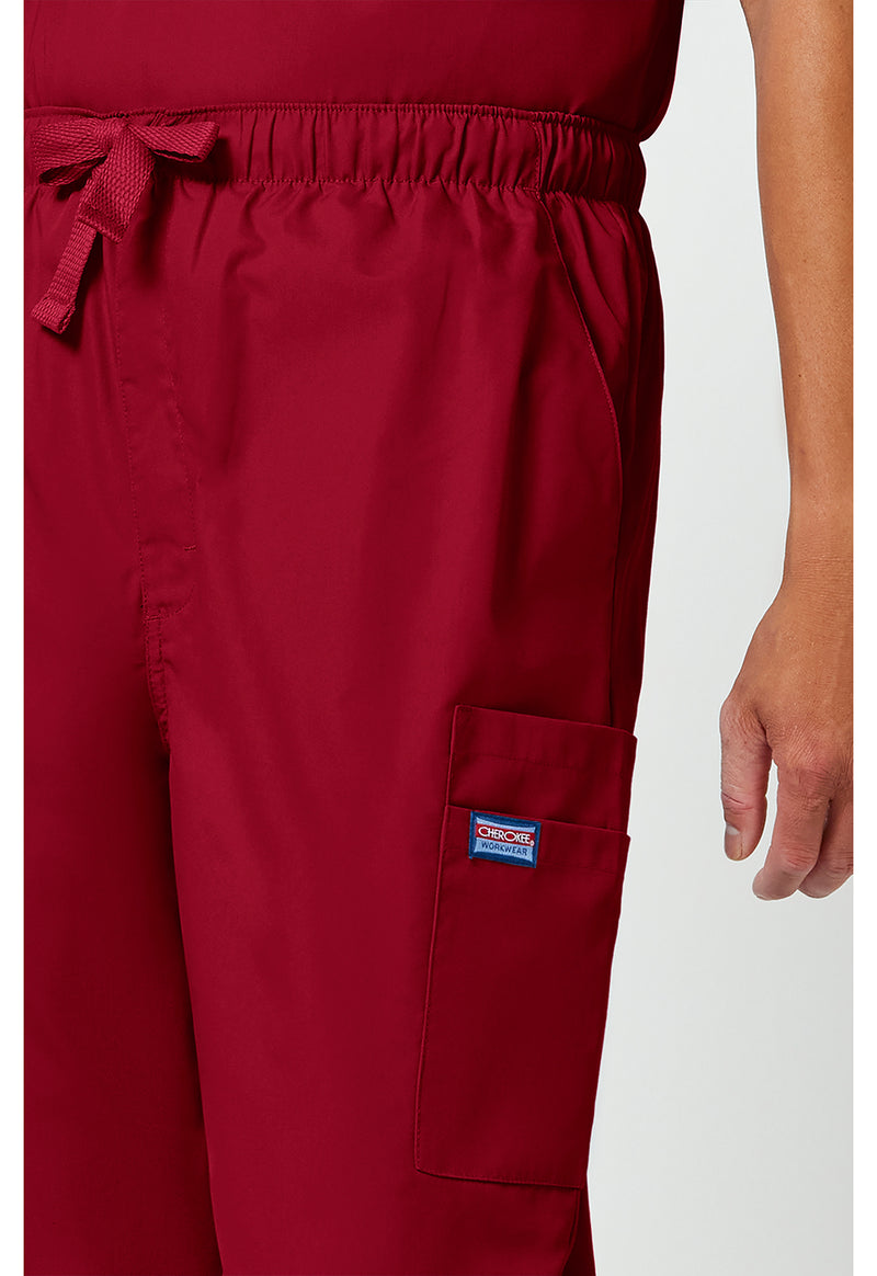 red - Men's Fly Front Cargo Pant (View 4)