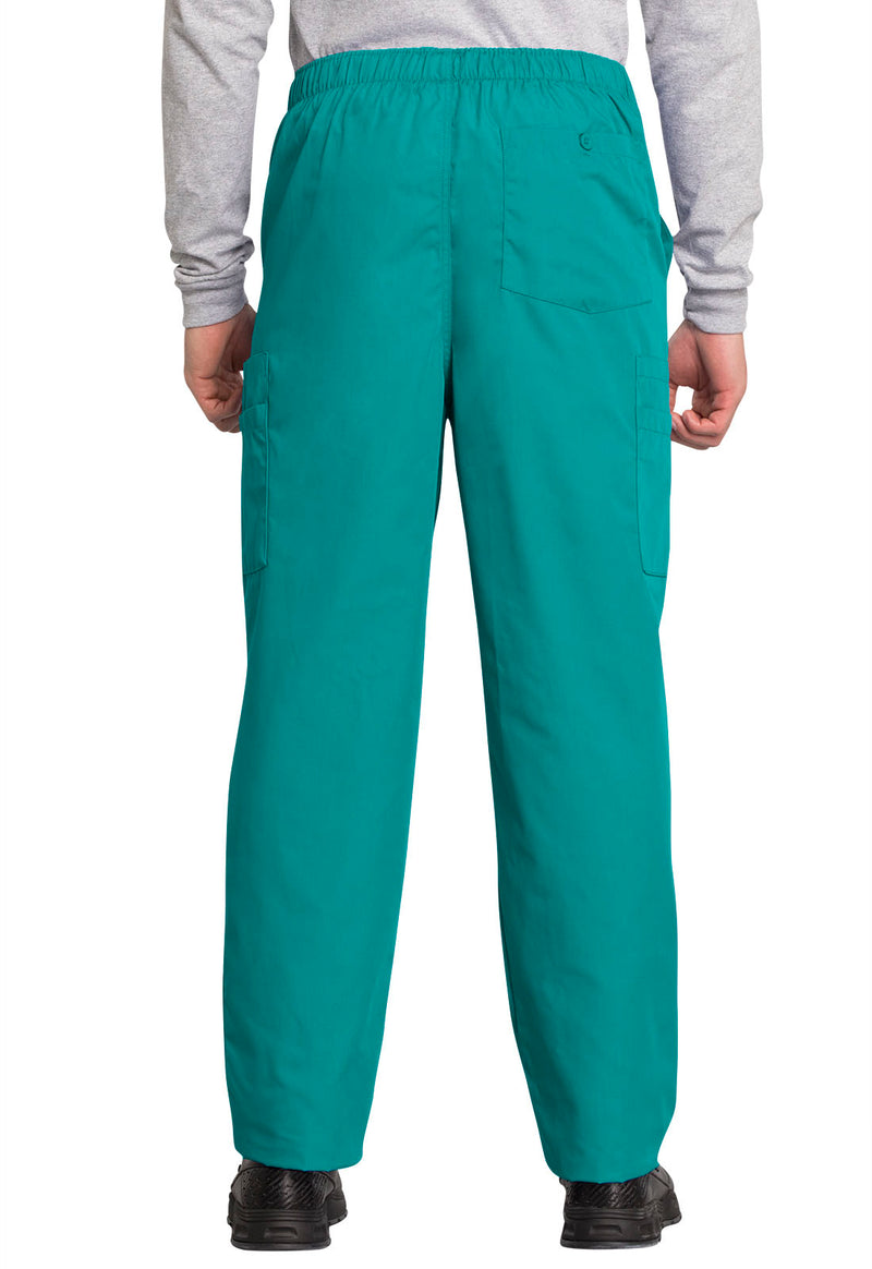 Teal Blue - Cherokee WW Originals Men Scrub Pants - Back View