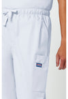 White - Men's Fly Front Cargo Scrub Pants (View 4)