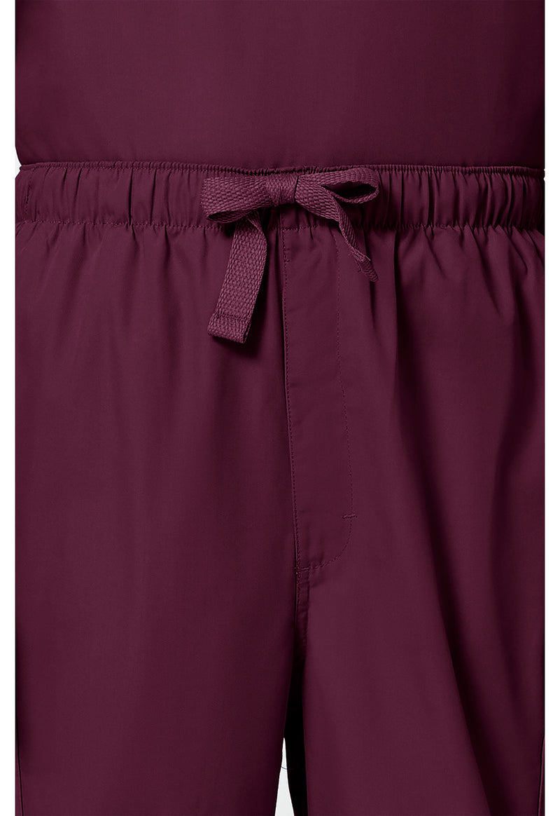 Wine - Men's Fly Front Cargo Scrub Pants (View 2)