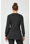 BLACK - Healing Hands Works Women Scrub Top - Back View
