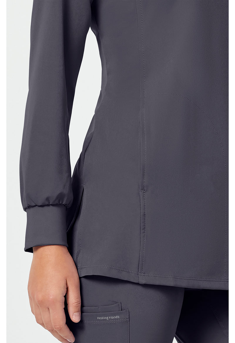 Pewter - Women's Fatima Scrub Top (View 3)