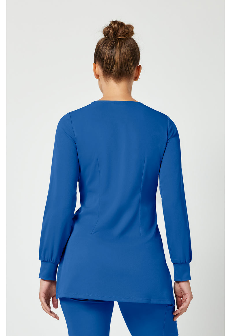 Royal - Healing Hands Works Women Scrub Top - Back View