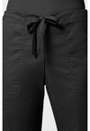 black - Mid Rise Drawstring Cargo Pant (View 2)