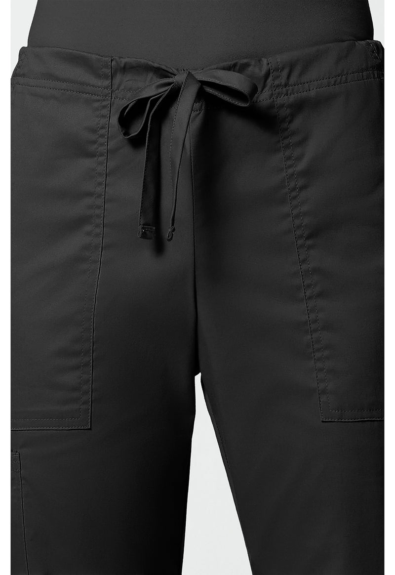 black - Mid Rise Drawstring Cargo Pant (View 2)
