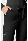 black - Mid Rise Drawstring Cargo Pant (View 3)