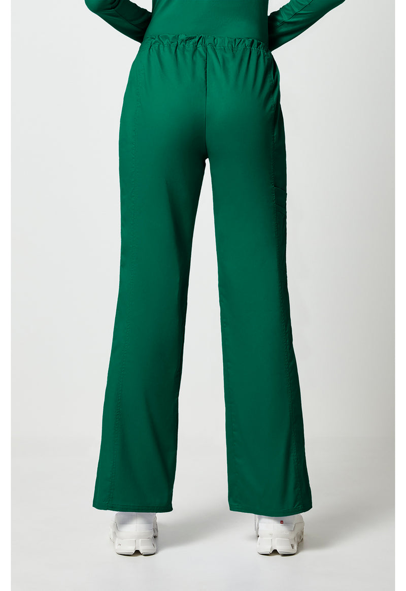 hunter green - Mid Rise Drawstring Cargo Pant (Back)