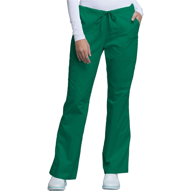 hunter green - Mid Rise Drawstring Cargo Pant