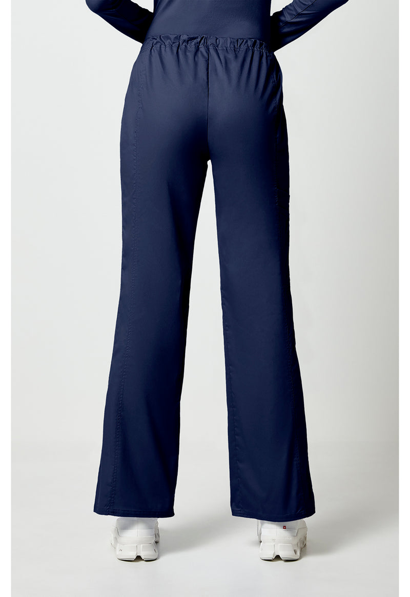 navy - Mid Rise Drawstring Cargo Pant (Back)