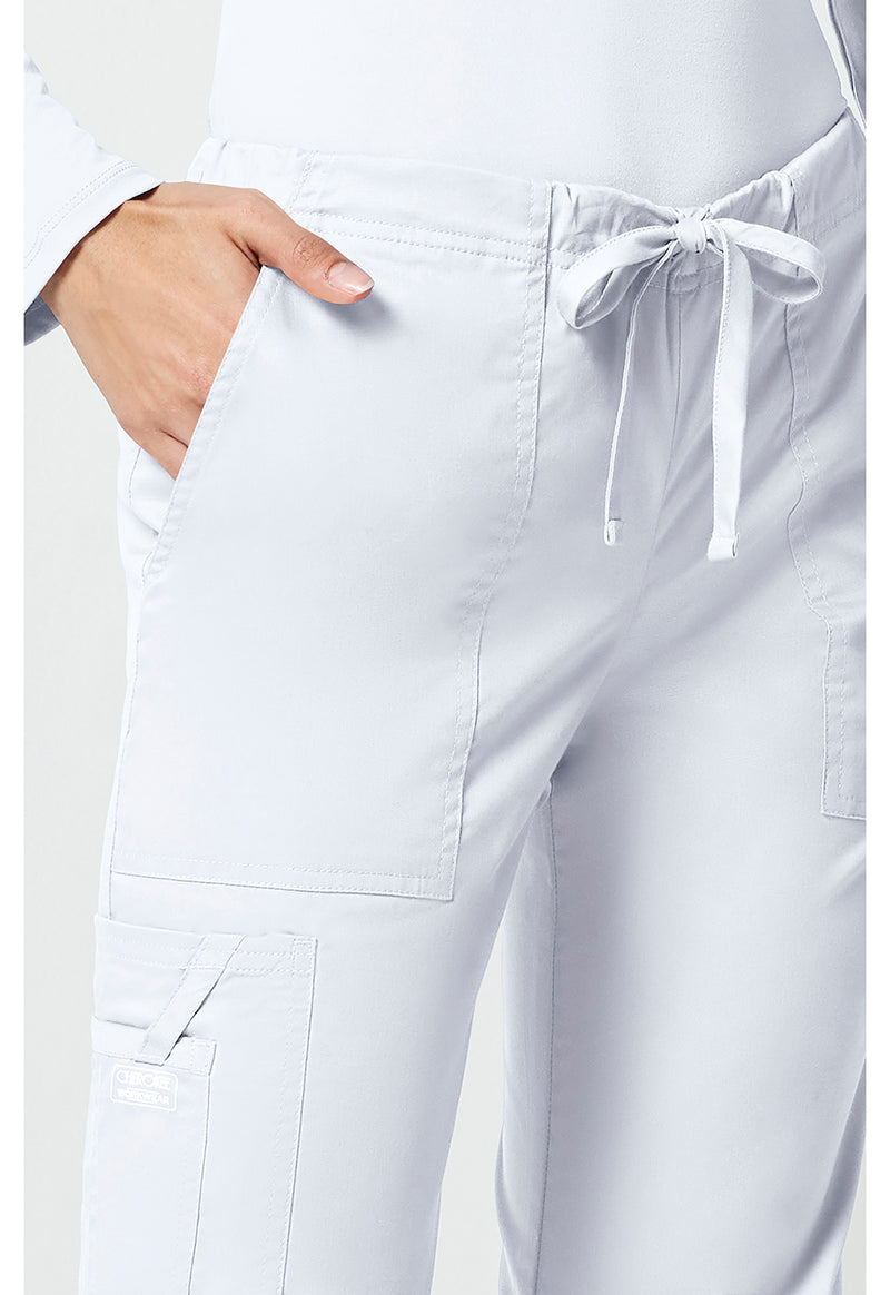 white - Mid Rise Drawstring Cargo Pant (View 3)