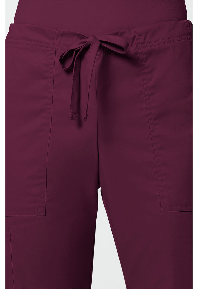 wine - Mid Rise Drawstring Cargo Pant (View 2)