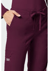 wine - Mid Rise Drawstring Cargo Pant (View 3)