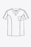 MOBB Men's Two Tone Scrub Top 409T