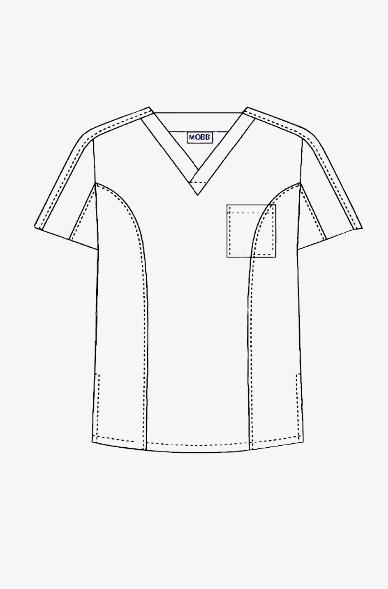 MOBB Men's Two Tone Scrub Top 409T