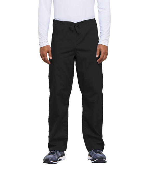 Unisex Drawstring Cargo Scrub Pants