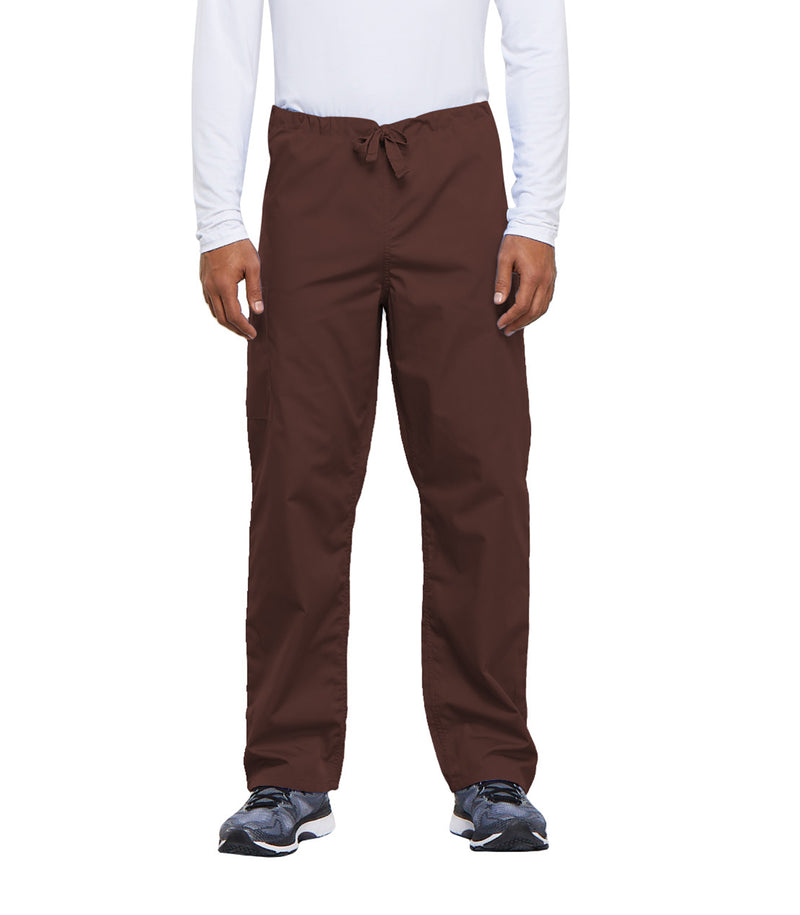 Chocolate - Cherokee WW Originals Unisex Scrub Pants - Front View