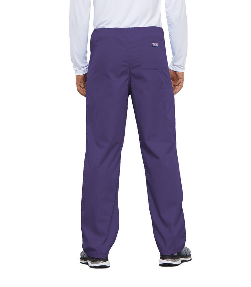 Grape - Cherokee WW Originals Unisex Scrub Pants - Back View