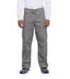 Grey - Unisex Drawstring Cargo Scrub Pants
