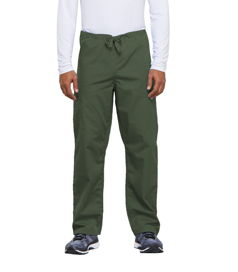 Olive - Cherokee WW Originals Unisex Scrub Pants - Front View