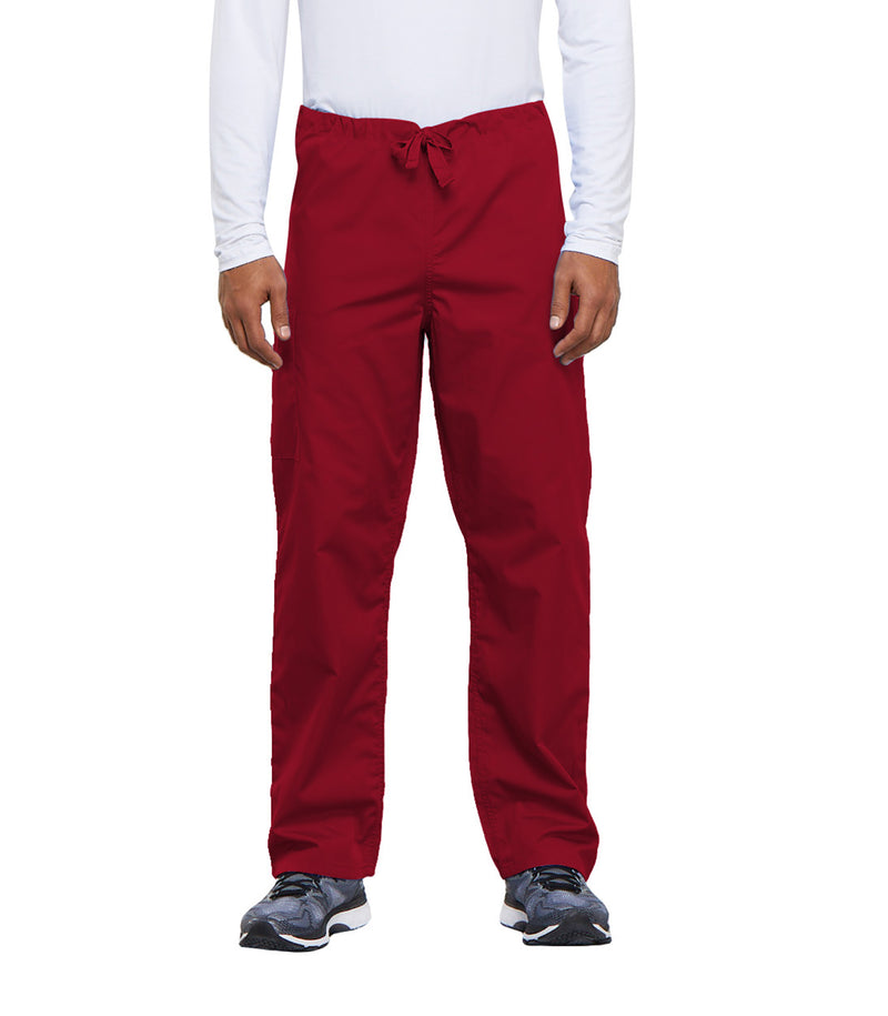 Red - Cherokee WW Originals Unisex Scrub Pants - Front View