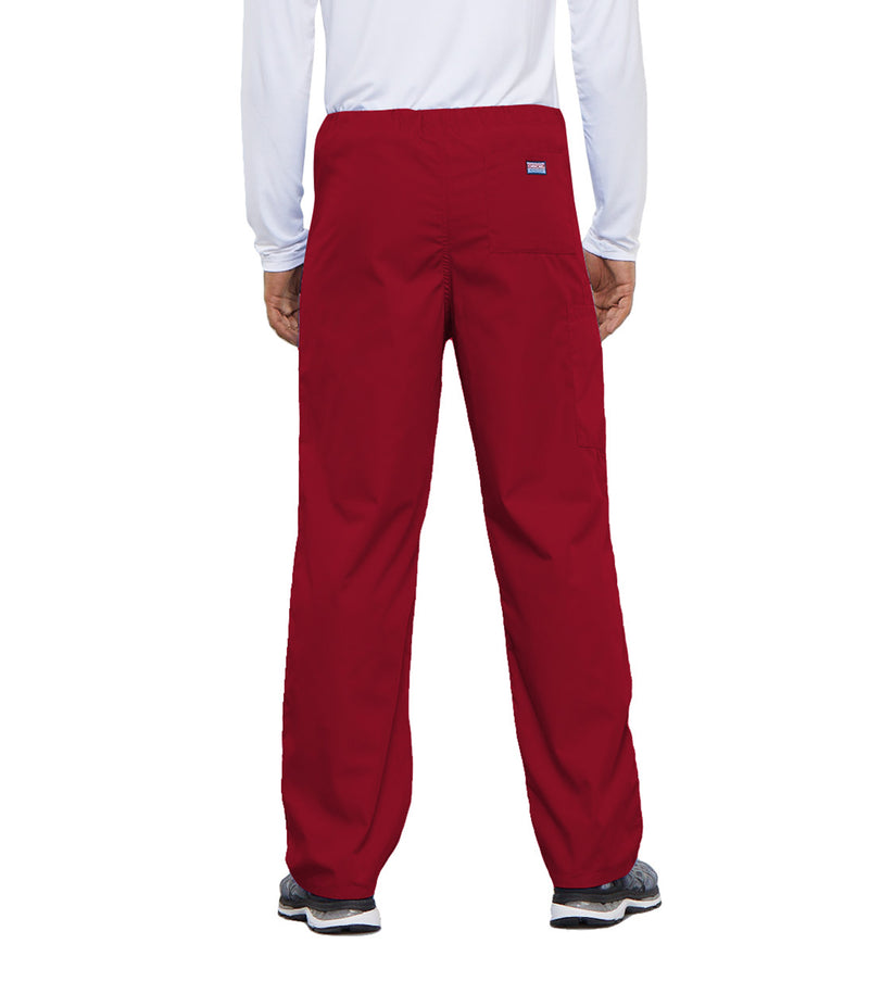 Red - Cherokee WW Originals Unisex Scrub Pants - Back View