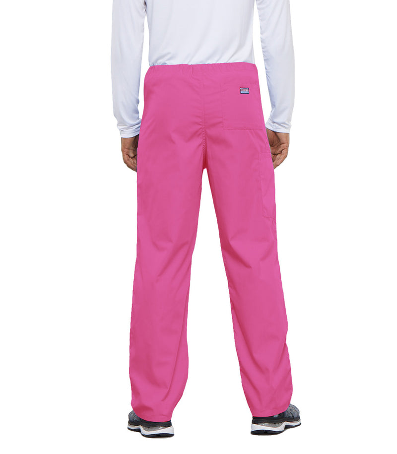 Shocking Pink - Cherokee WW Originals Unisex Scrub Pants - Back View