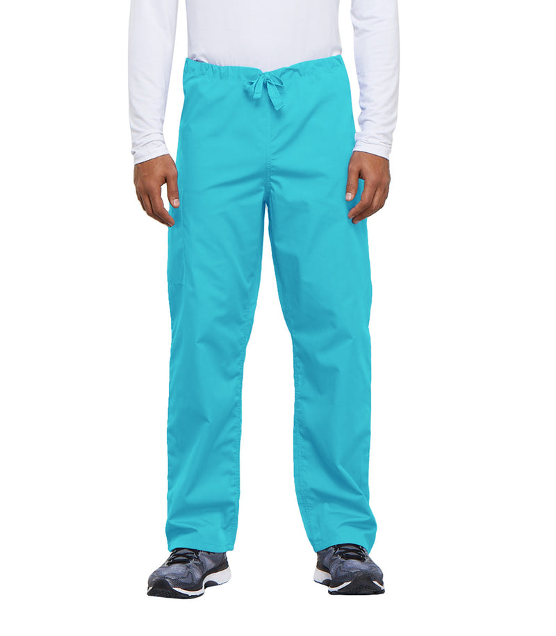 Turquoise - Cherokee WW Originals Unisex Scrub Pants - Front View