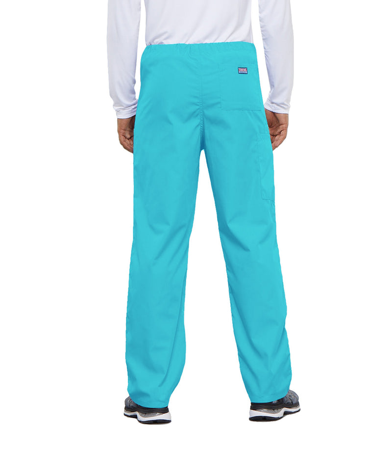 Turquoise - Cherokee WW Originals Unisex Scrub Pants - Back View