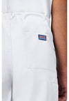 White - Unisex Drawstring Cargo Scrub Pants – Regular (View 4)