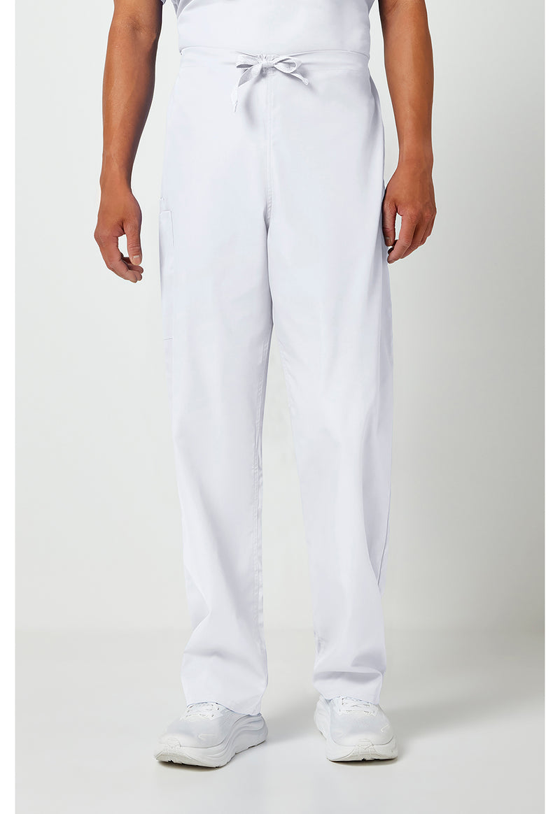 White - Cherokee WW Originals Unisex Scrub Pants - Front View