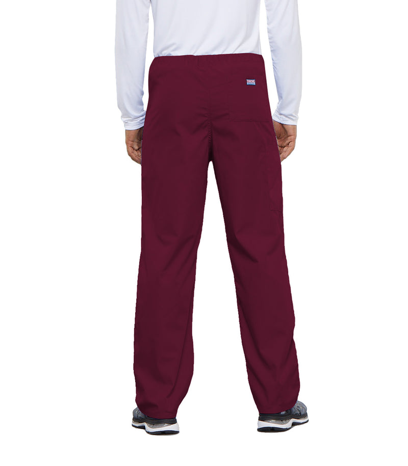 Wine - Cherokee WW Originals Unisex Scrub Pants - Back View