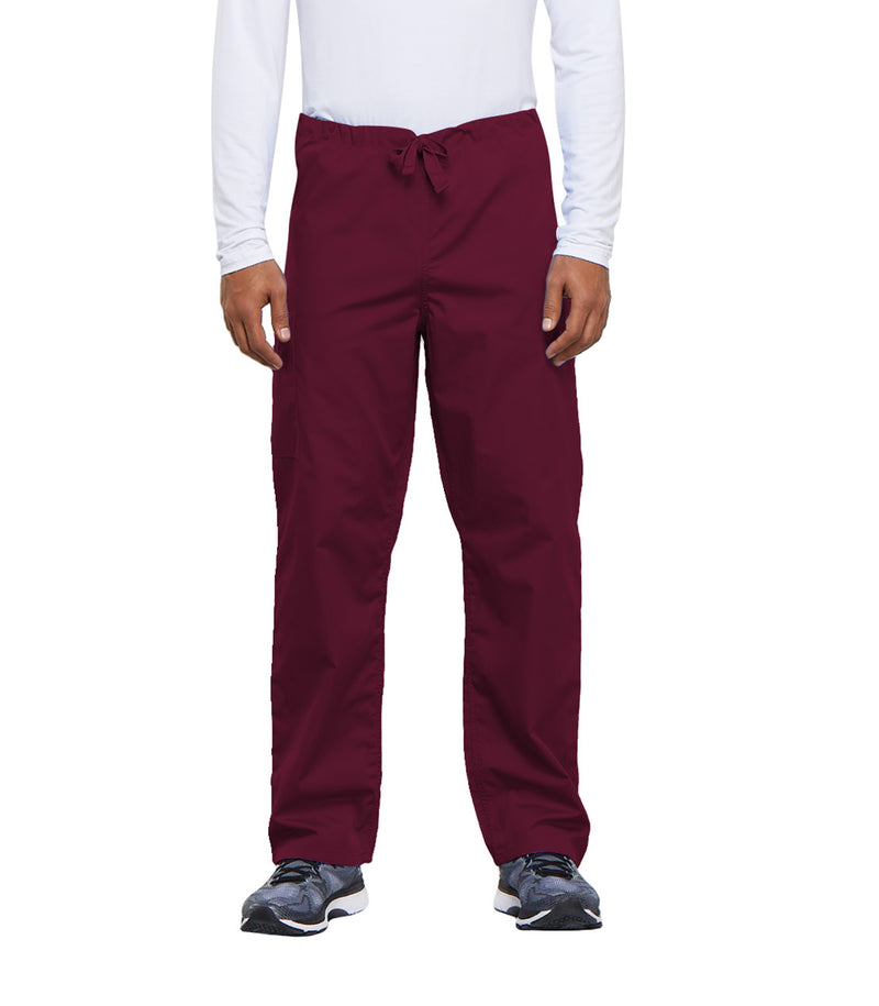 Wine - Cherokee WW Originals Unisex Scrub Pants - Front View