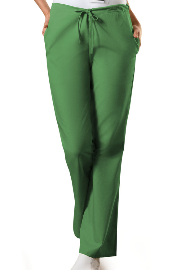 Women's Natural Rise Flare Leg Drawstring Scrub Pants